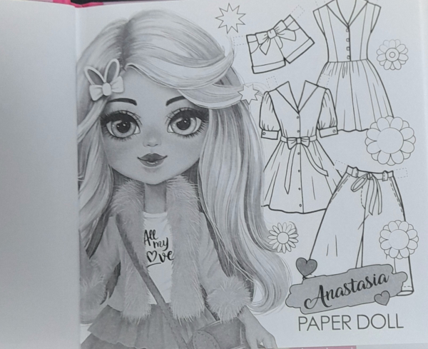 Альбом розмальовування для скетчингу Paper Doll, 2D, 140*140 