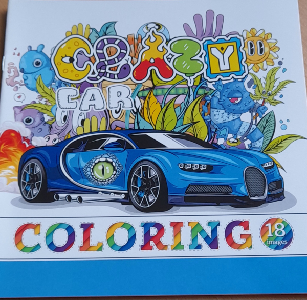 Розфарбовка  16 сторінок Coloring Book Creasy car