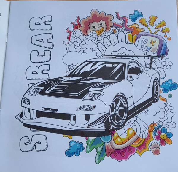 Розфарбовка  16 сторінок Coloring Book Creasy car