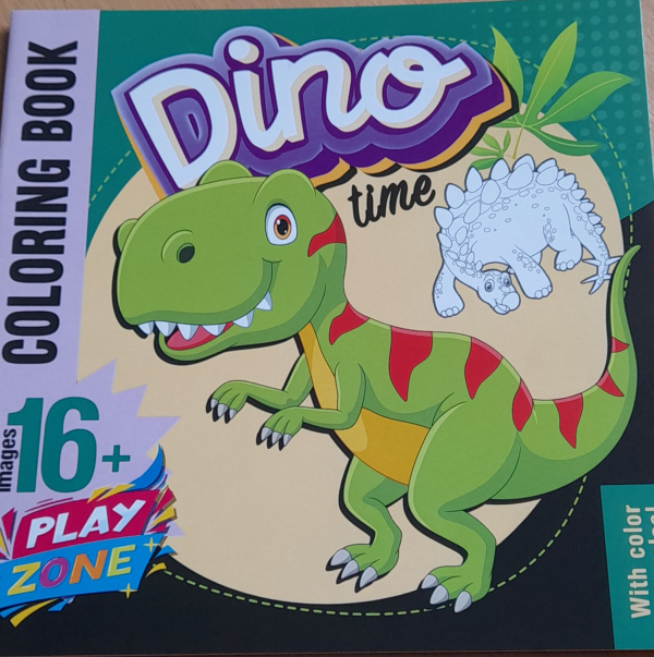 Розфарбовка  16 сторінок Coloring Book Dino time