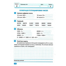 Індивідуальні роботи. 4 клас. Математика. Решетняк В. 9786175240328