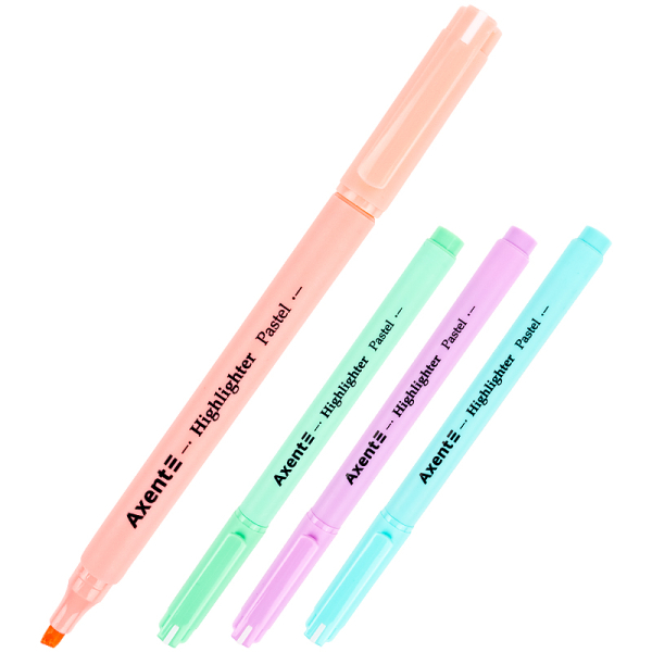 Маркер Axent Highlighter Pastel 2533-40-A, 2-4 мм, клиноподібний, набір