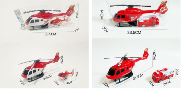 Набір транспорту арт. DY536B-23/24 (144шт/2) інерц.,2 кольори, вертоліт + транспорт, пакет 33,5 * 7 * 15 см