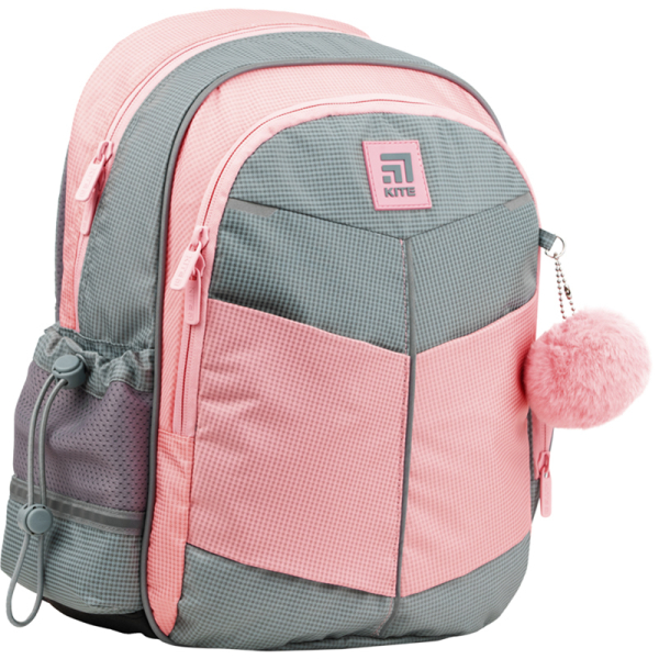 Рюкзак шкільний Kite Education Gray & Pink K22-771S-2