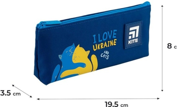 Пенал Kite BE Ukraine 8x19.5x3.5 см Синій (K24-680-3)