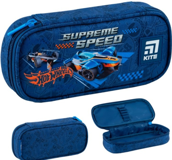 Пенал Kite Hot Wheels 21x8.5x4.5 см Синій (HW24-662-1)