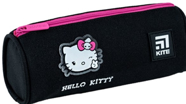 Пенал Kite Hello Kitty 7x19х6.5 см Чорний (HK24-667)