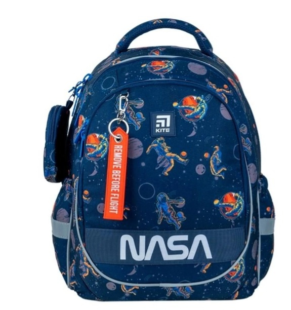 Рюкзак шкільний напівкаркасний ортопедичний Kite Education NASA, для хлопчиків, синій NS24-700M