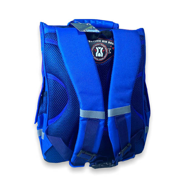 Рюкзак шкільний для хлопчика жорсткий каркас синій Fortnite