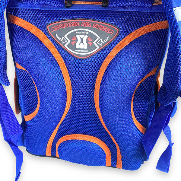 Шкільний рюкзак для хлопчика Space один відділ фронтальна кишеня бічні какишені розмір 33*28*15, синій