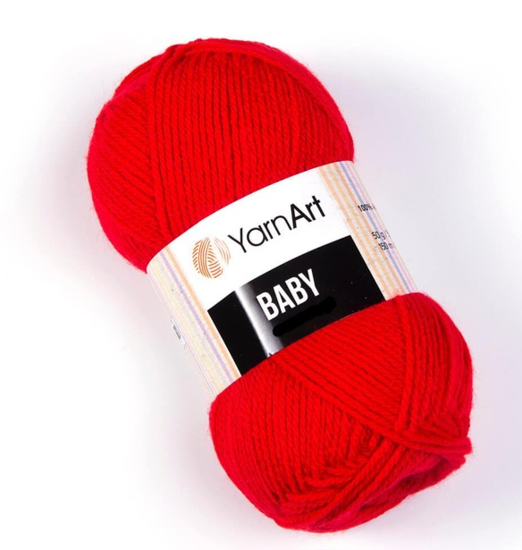 Пряжа для в'язання YarnArt Baby 156 Червоний