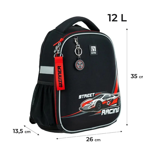 Рюкзак шкільний каркасний Kite Education Racing K24-555S-5