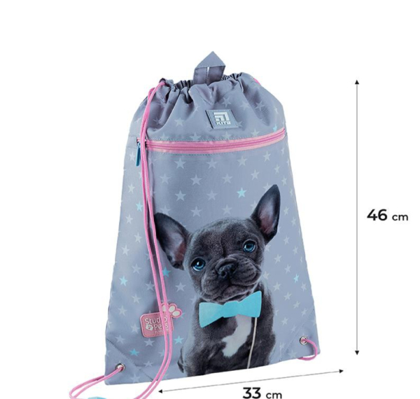 Сумка для взуття з кишенею Kite Education Studio Pets SP24-601M-3