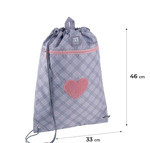 Сумка для взуття Kite Fluffy Heart K24-601M-23