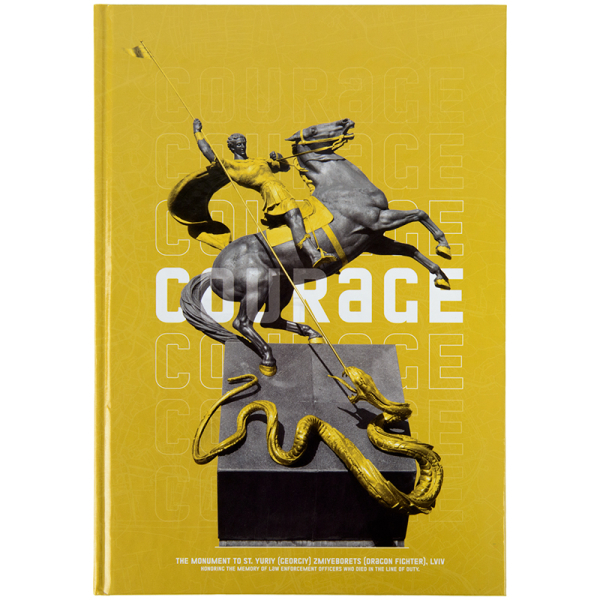 Книга записна Axent Courage 8422-552-A, А4, 96 аркушів, клітинка, жовта