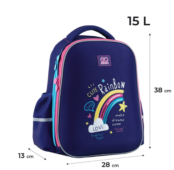 Рюкзак GoPack Education полукаркасный GO24-165M-1 Cute Rainbow