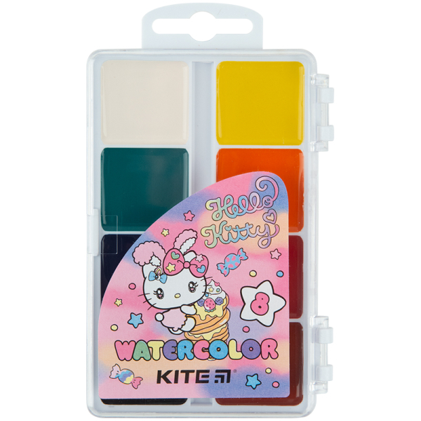 Фарби акварельні, б/п, 8 кол. Hello Kitty HK23-065 Kite