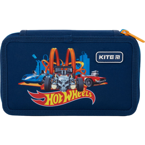 Пенал без наповнення Kite Hot Wheels HW22-623, 2 відділення