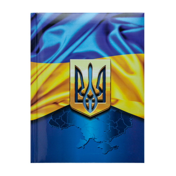 Блокнот Buromax Ukraine 140 х 185 мм в клітку з поролоном 80 аркушів Темно-синій (BM.24582101-03)
