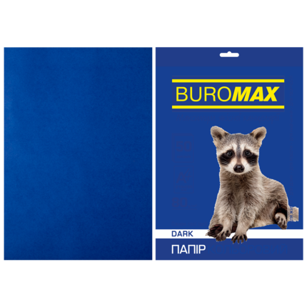Папір кольоровий Buromax DARK, т.-синій, 50 арк., А4, 80 г/м² (BM.2721450-02)