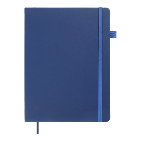 Книга записна ETALON 190*250, 96 арк., клітинка, обкл. штучна шкіра, синій BM.292160-02