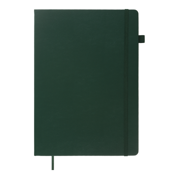 Записна книга PRIMO 190*250, 96 арк., клітинка, штучна шкіра, зелений BM.292161-04