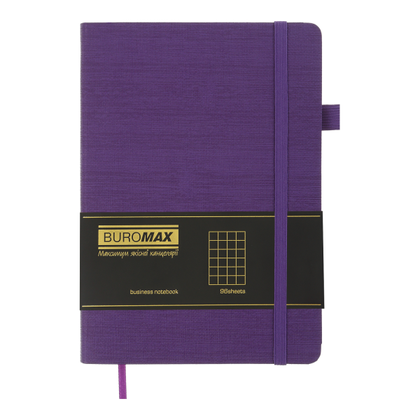 Блокнот діловий "COLOR TUNES"  А5, 96 арк., клітинка, фіолетовий, шт.шкіра BM.295100-07