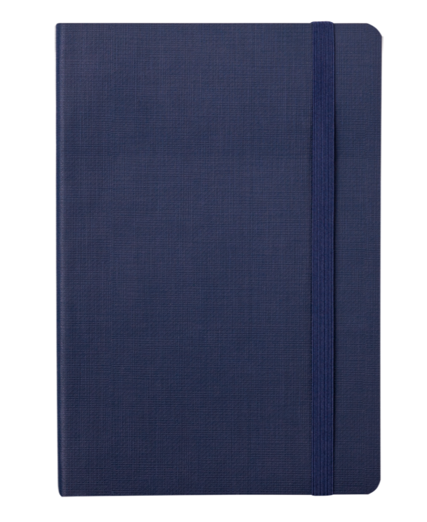 Блокнот діловий COLOR TUNES, А5, 96 арк., клітинка, т-синiй, шт.шкіра BM.295100-02