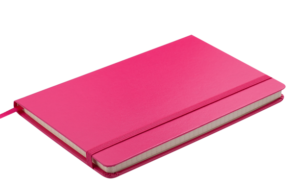 Блокнот діловий "STRONG" L2U, 125x195 мм, 80 арк., клітинка, рожевий, шт.шкіра BM.29912101-10
