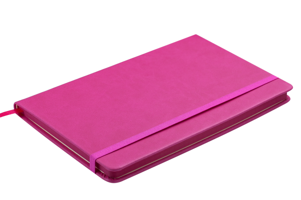 Блокнот діловий "PROFY" L2U, 125x195 мм, 80 арк., клітинка, рожевий, шт.шкіра BM.29912102-10
