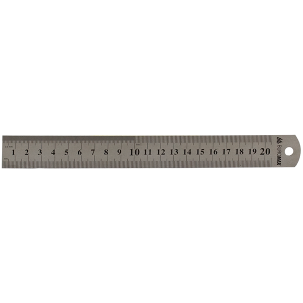 Лінійка сталева Buromax, 20 см (BM.5810-20)