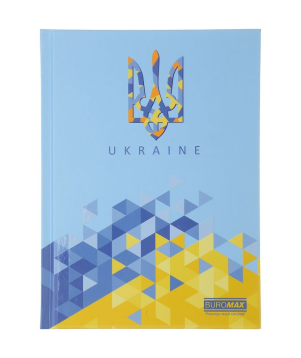 Блокнот А5, 95 сторінок в клітинку, тверда обкладинка UKRAINE BM.24511101-14 Buromax