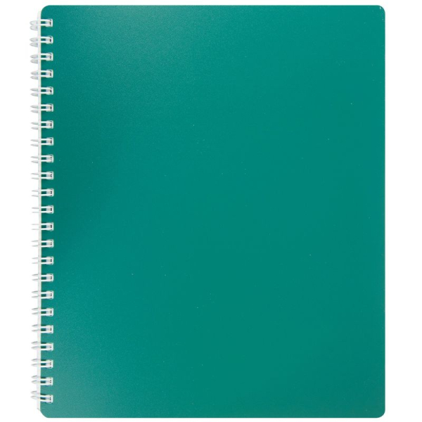Зошит на пруж. CLASSIC B5, 80 арк, кл., зелений, пласт.обкл. BM.2419-004
