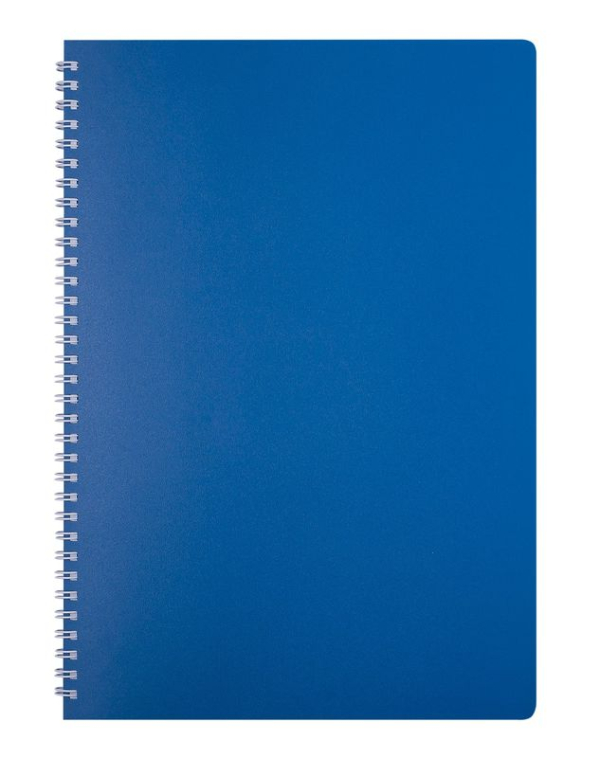 Зошит на пруж. CLASSIC А4, 80 арк, кл., синій, пласт.обкл. BM.2446-002