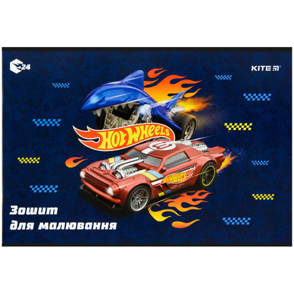 Зошит для малювання Kite Hot Wheels HW22-242, 24 листа