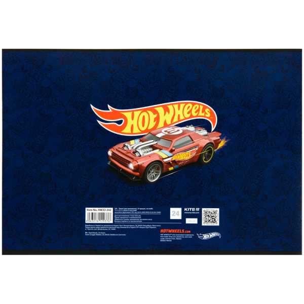 Зошит для малювання Kite Hot Wheels HW22-242, 24 листа