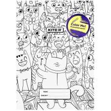 Обкладинка-розмальовка для книжок Kite Cats&Dogs K22-310-01, А4+, PVC
