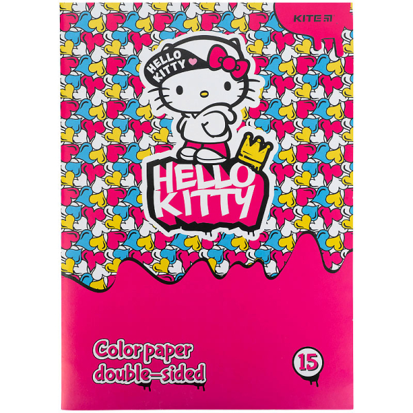 Папір кольоровий двосторонній Kite Hello Kitty 