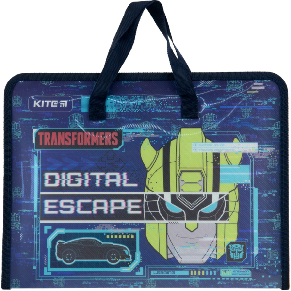 Папка-портфель на блискавці Kite Transformers , 1 відділення, A4