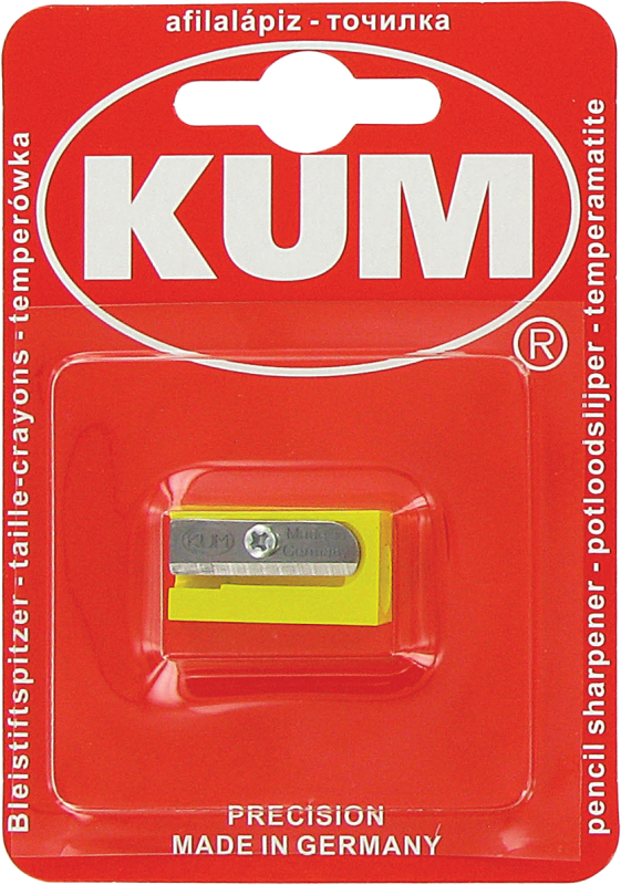 Точилка "KUM" /100-K/ пластикова клиноп., з одним отвором б/контейнера (28)