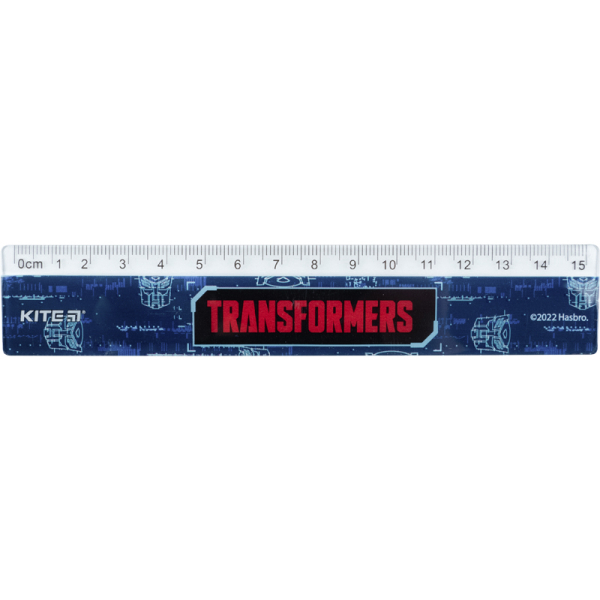 Лінійка пластикова Kite Transformers, 15 см