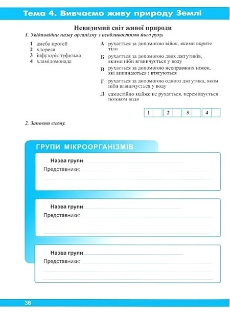 НУШ 6 клас. Пізнаємо природу. Робочий зошит (до підручника О. Коршевнюк та інших). Жаркова І. 9789660742093