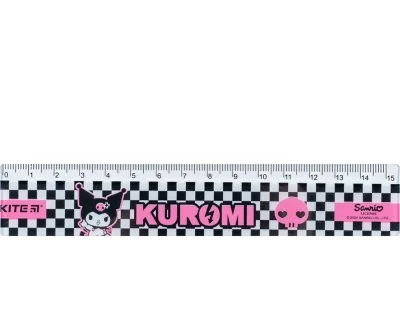 Лінійка пластикова Kite Kuromi HK24-090-1, 15 см