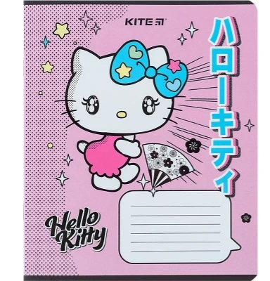 Зошит шкільний Kite Hello Kitty 12 аркушівкл в клітинку