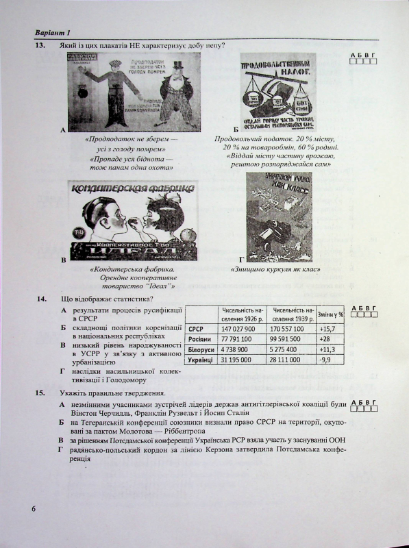 Книга Історія України. Тестові завдання у форматі НМТ 2025