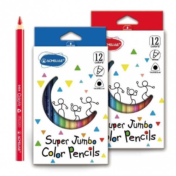 9404-12 Набір олівців Acmeliae Super Jumbo 12 кол., трикут.корп., 5 мм, 1шт/етик. (12)