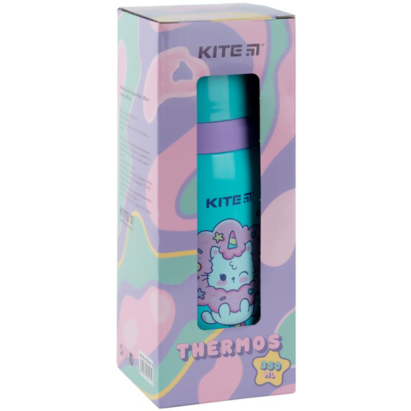 Термос Kite Rainbow Catcorn K24-301-2, 350 мл