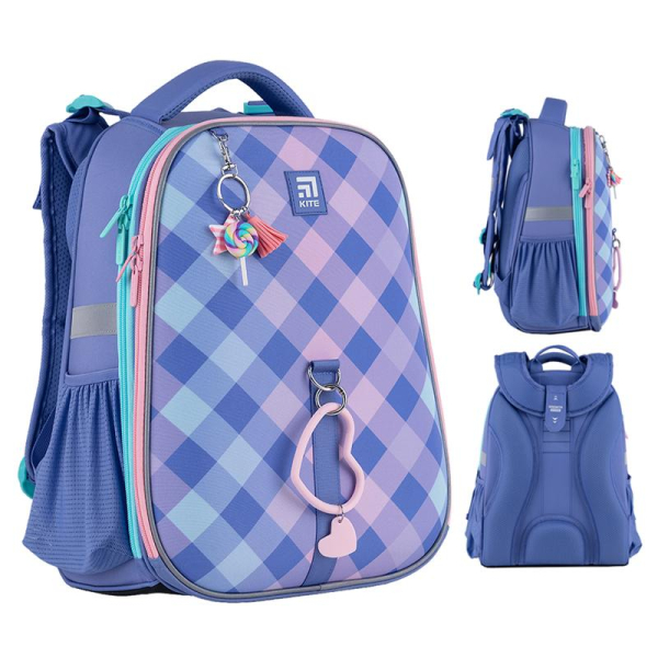 Рюкзак шкільний Kite Education Purple Chequer K24-531M-2