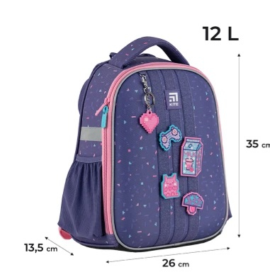 Рюкзак шкільний каркасний Kite Education Pixel Love K24-555S-3