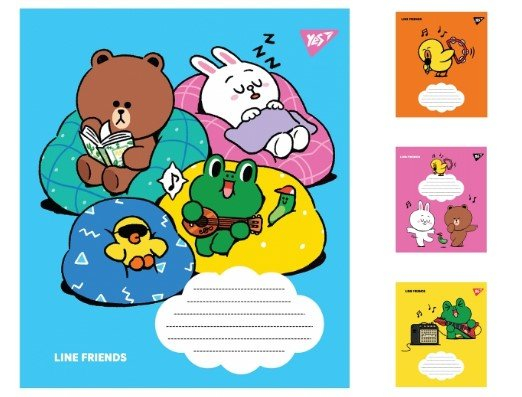 Нотний зошит А5/12 YES Line friends (766255)